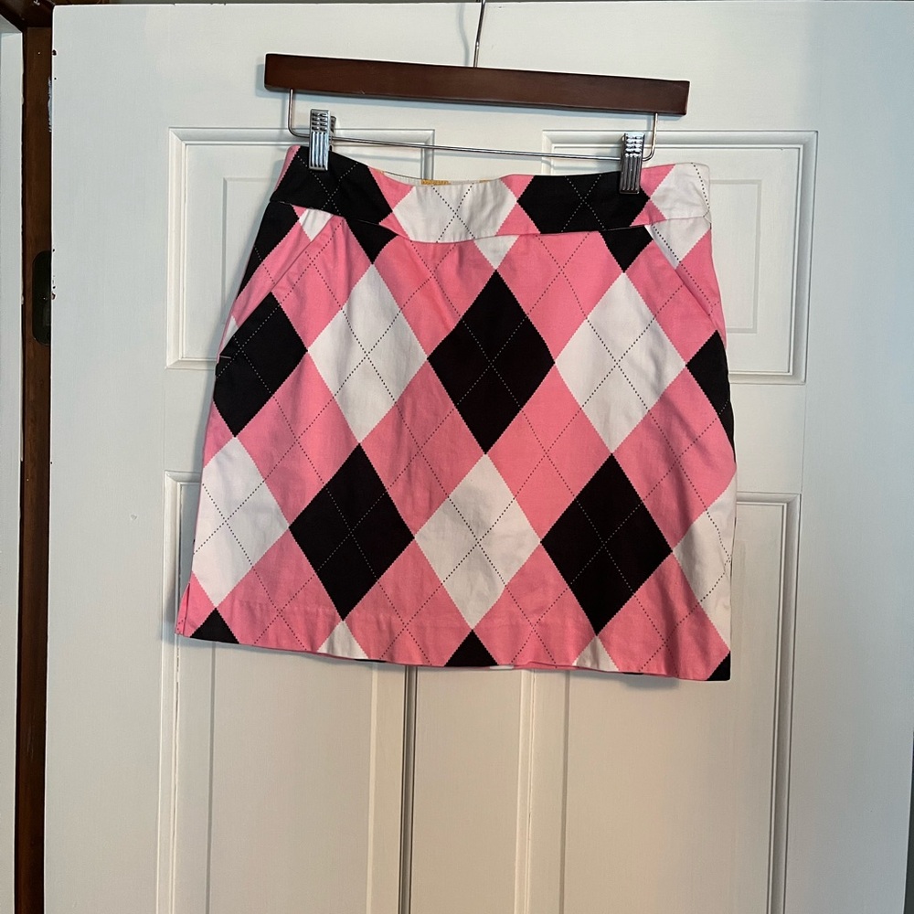 Loudmouth Ladies Argyle print Skort, sz 4
